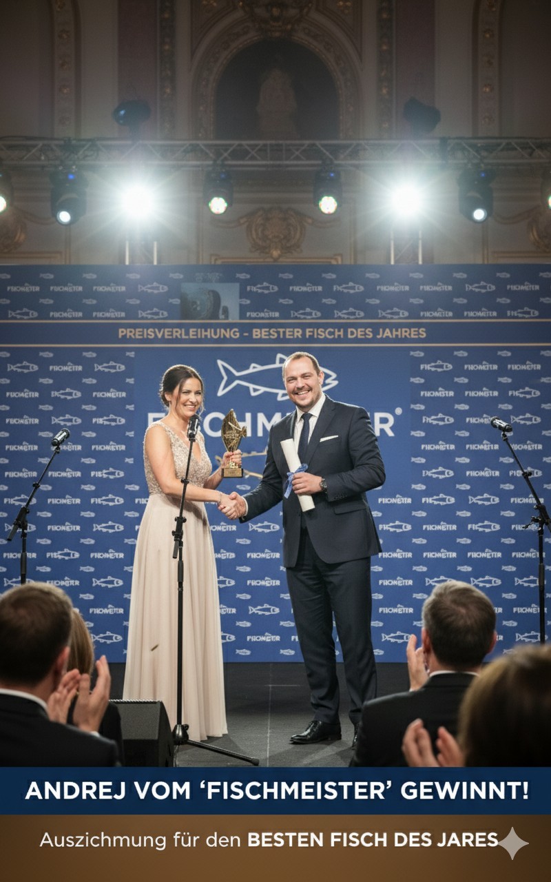 Andrej bei der Preisverleihung